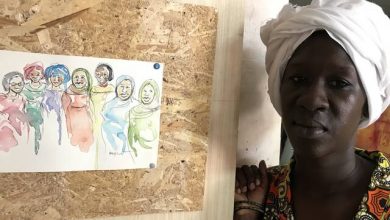 Photo of PORTRAIT. En Mauritanie, Amy Sow dénonce les violences faites aux femmes avec ses peintures