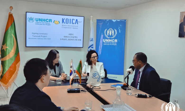 Photo of Le HCR en Mauritanie salue la contribution de 4 millions USD de l’Agence coréenne de coopération internationale (KOICA) pour aider les réfugiés et les communautés d’accueil dans le Hodh Chargui, en Mauritanie.