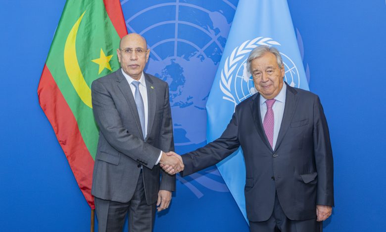 Photo of رئيس الجمهورية، رئيس الاتحاد الإفريقي، السيد محمد ولد الشيخ الغزواني يلتقي بالأمين العام للأمم المتحدة السيد أنطونيو غوتيريش.
