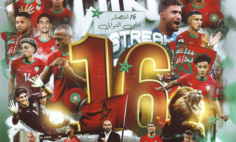 Photo of Football: La sélection marocaine détrône l’Espagne et l’Allemagne avec 16 victoires d’affilée